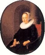 DOU, Gerrit Portrait of a Woman oil on canvas